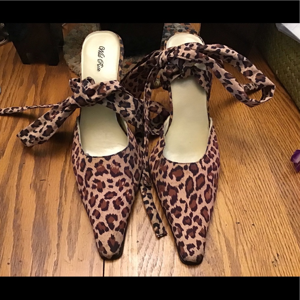 ★❦꒒ik୧⌵♡⌵N୧w❦★ AUCTION PRICE👩🏻‍⚖️ Leopard Tie Heels